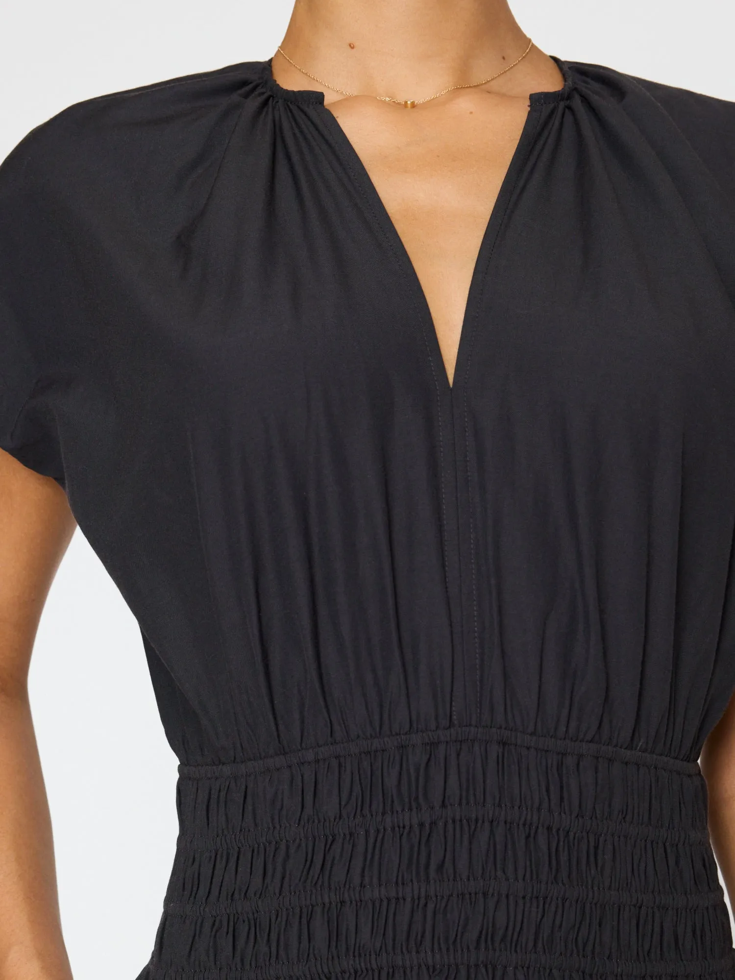 MINA DRESS IN WASHED BLACK