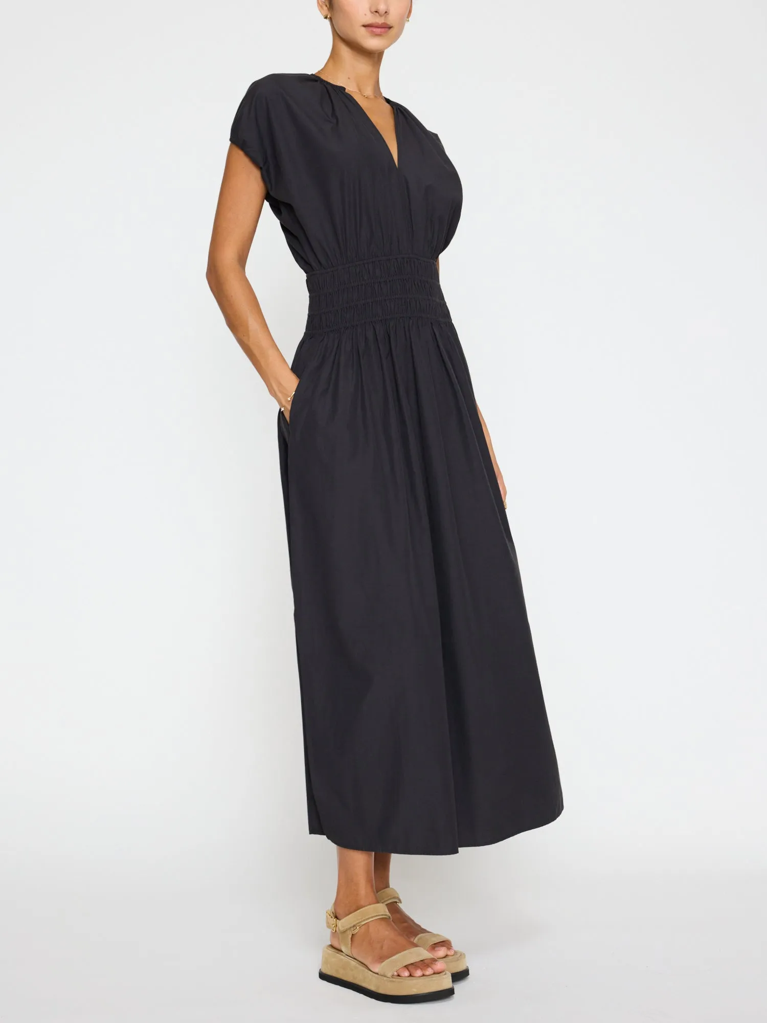 MINA DRESS IN WASHED BLACK
