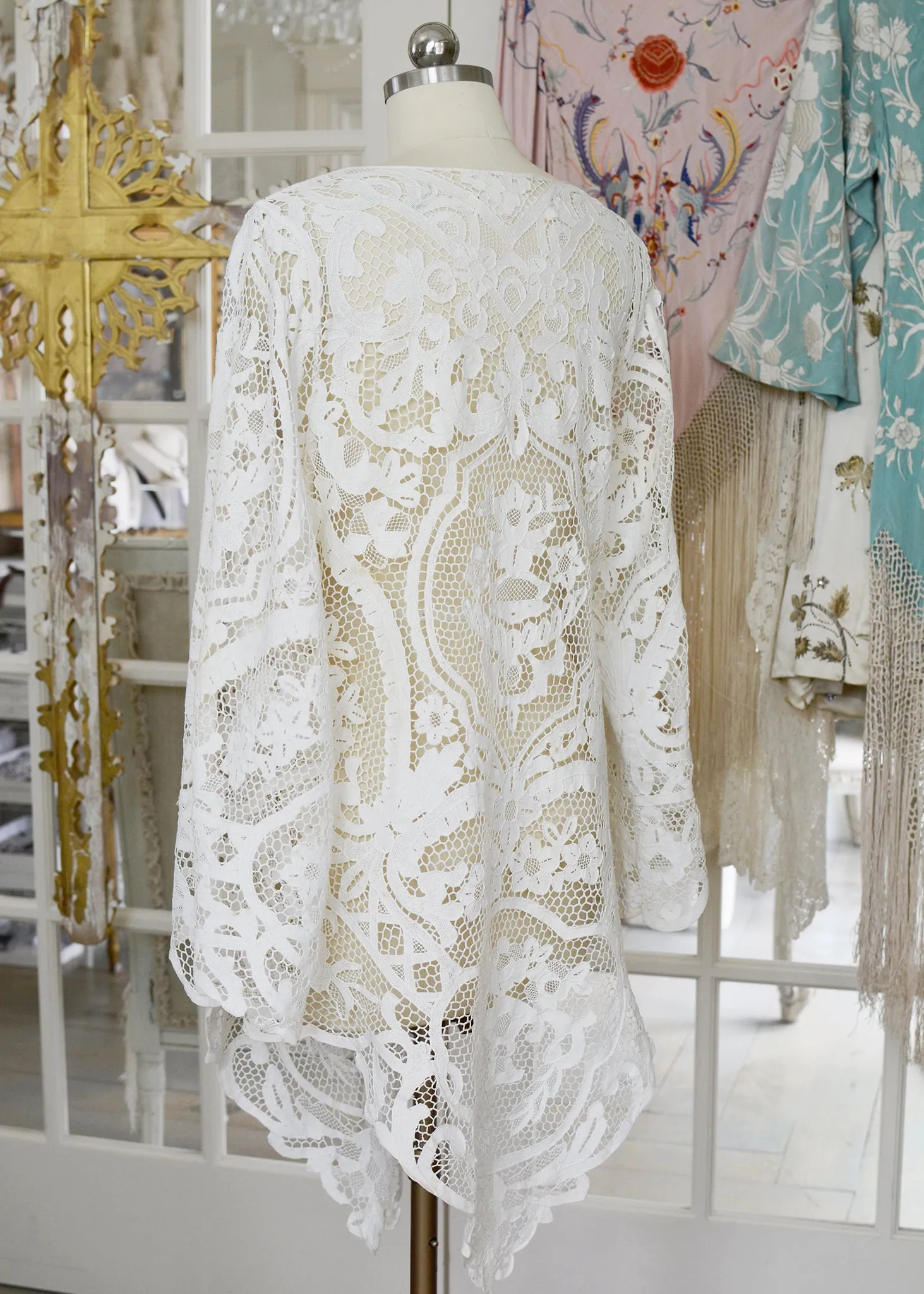 Mirielle Very Fine Antique Hand Made Venetian Lace Dress