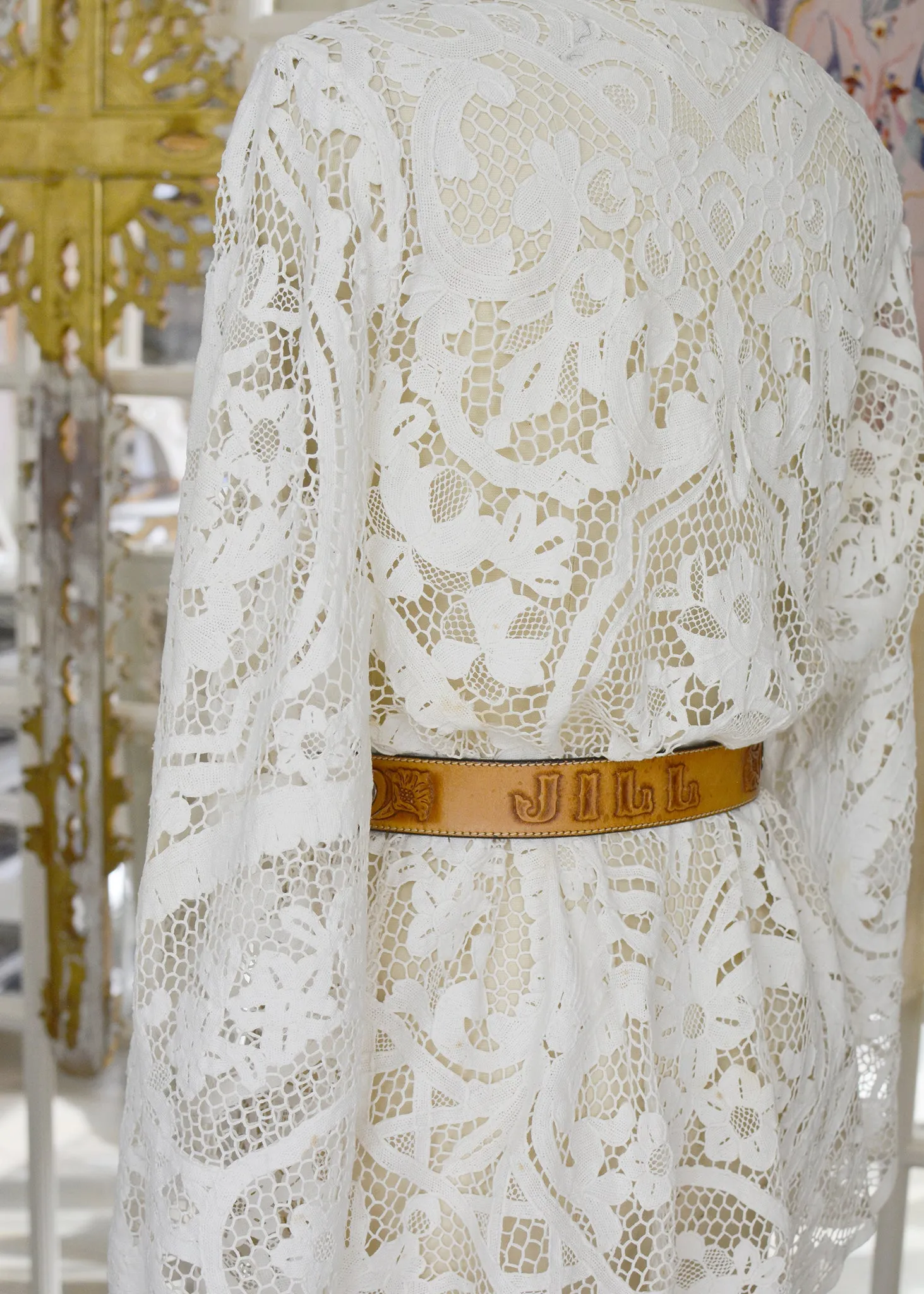 Mirielle Very Fine Antique Hand Made Venetian Lace Dress