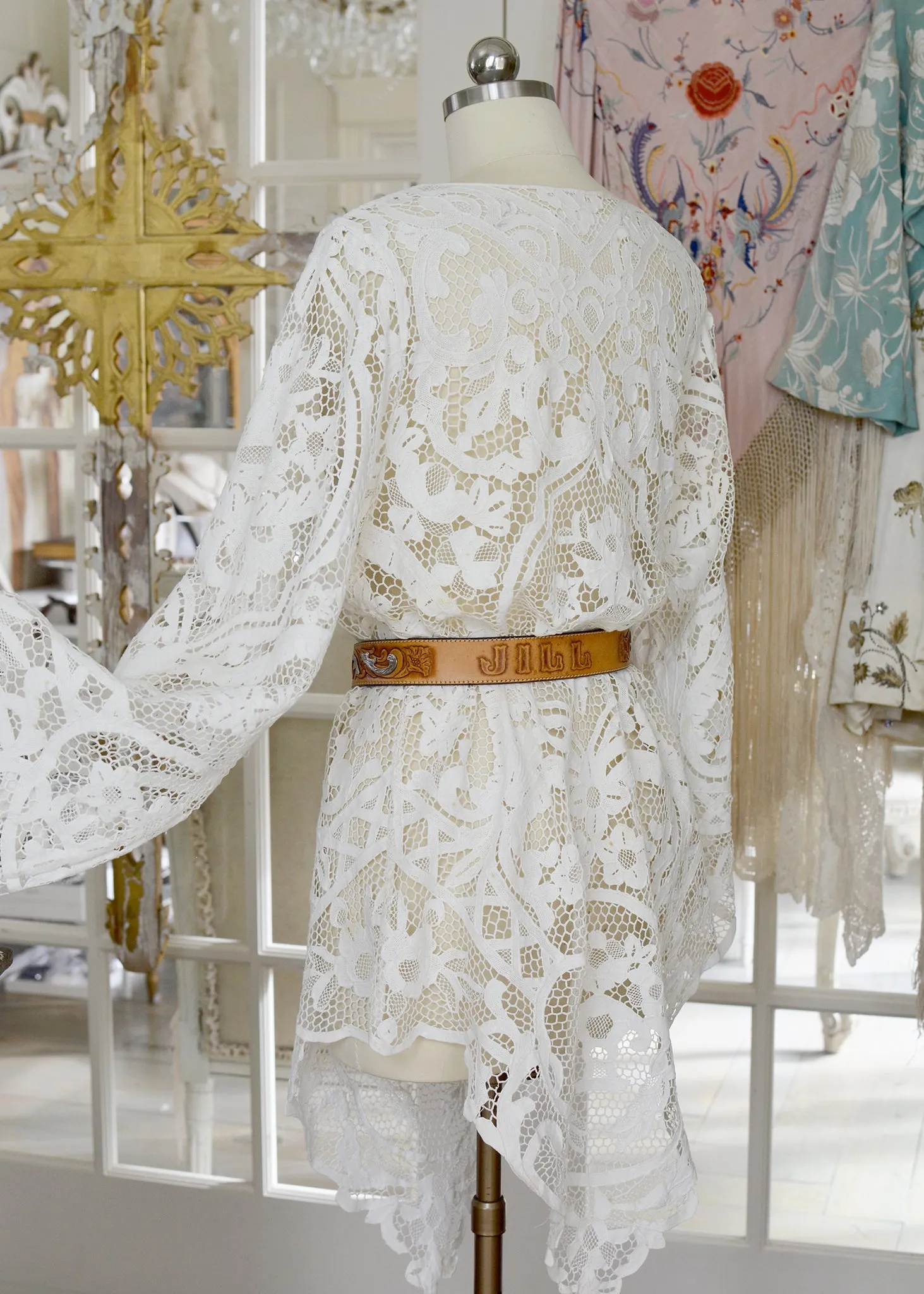 Mirielle Very Fine Antique Hand Made Venetian Lace Dress