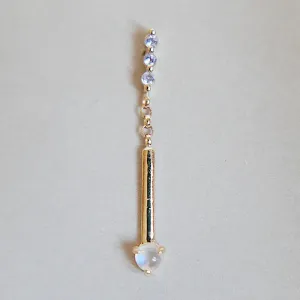 Moonstone Matchstick Earrings