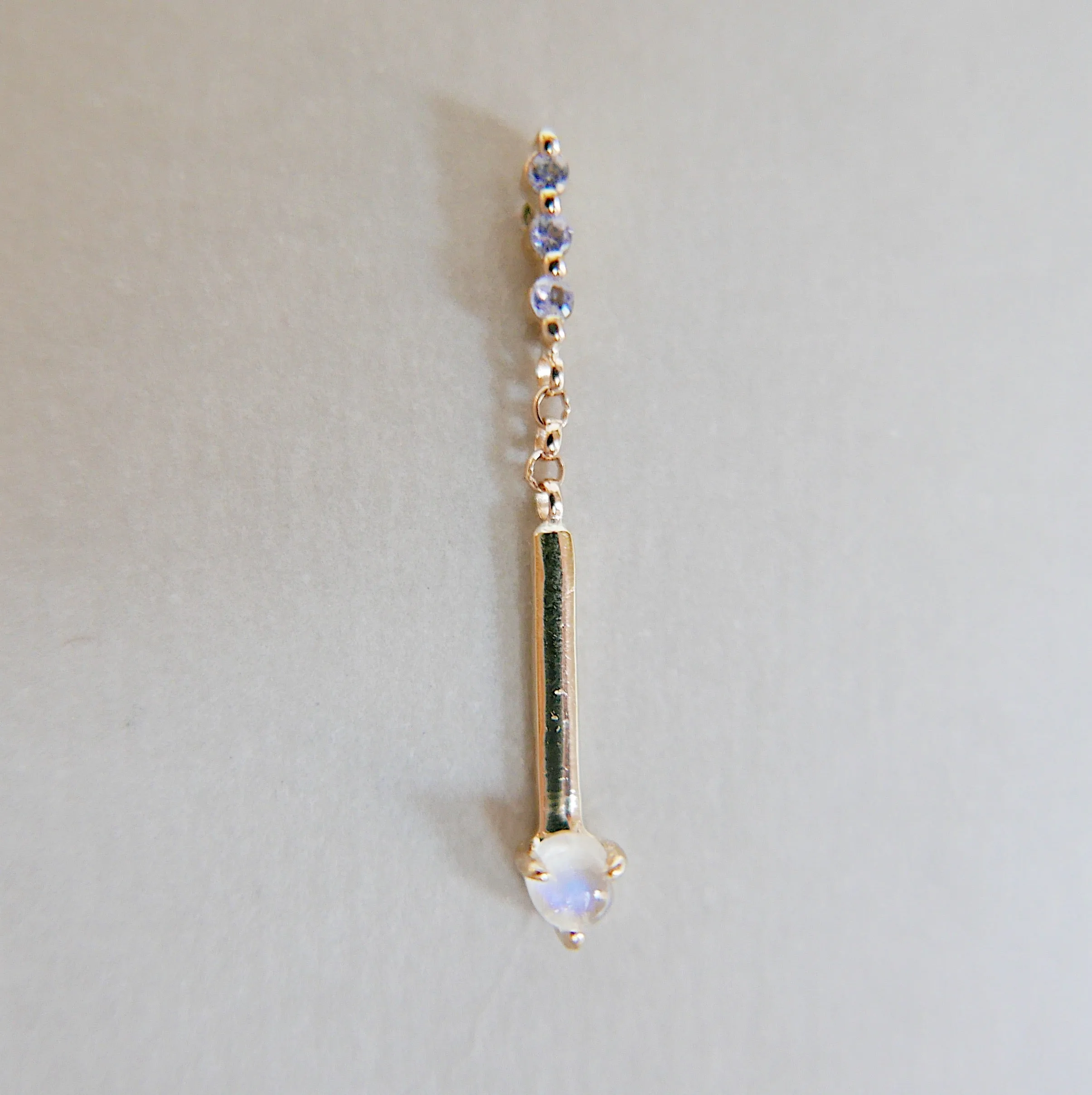 Moonstone Matchstick Earrings