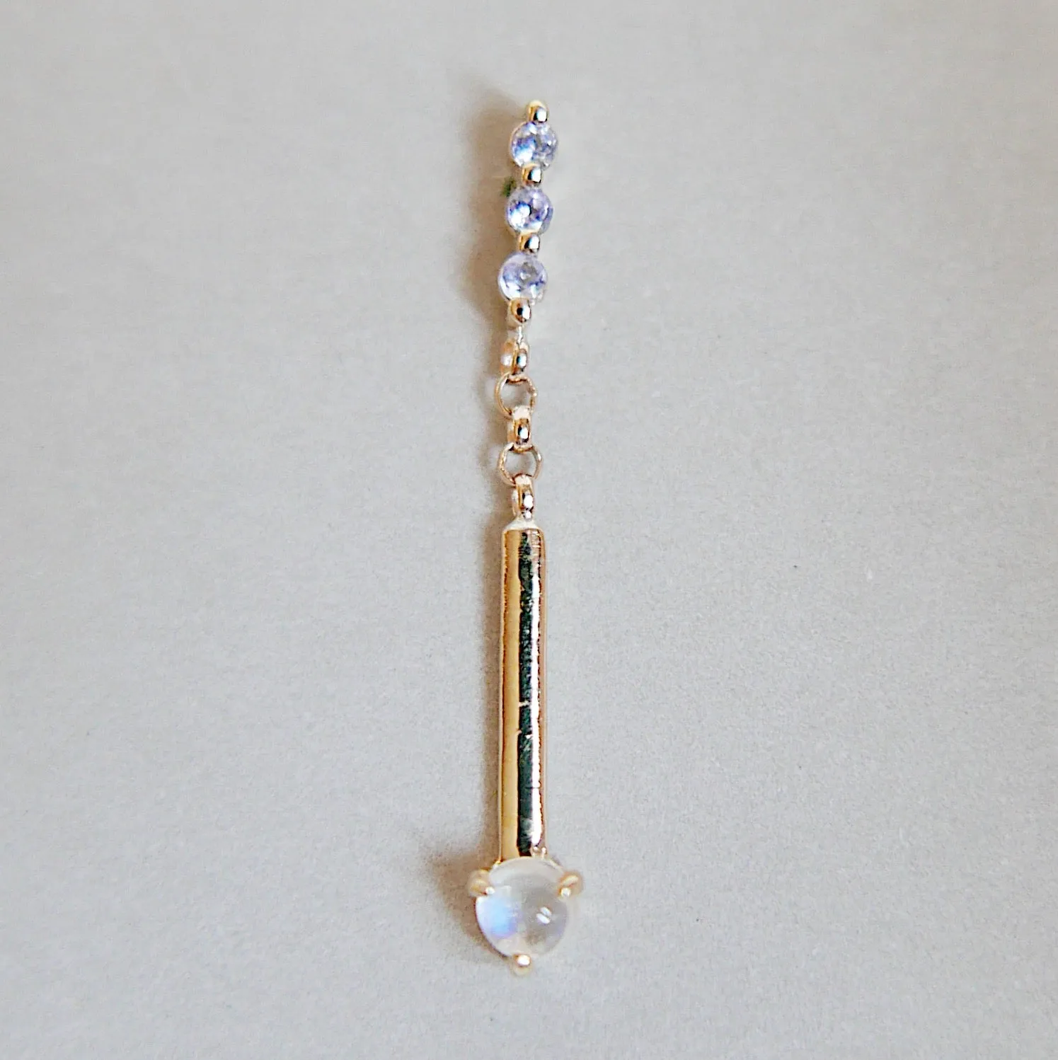 Moonstone Matchstick Earrings