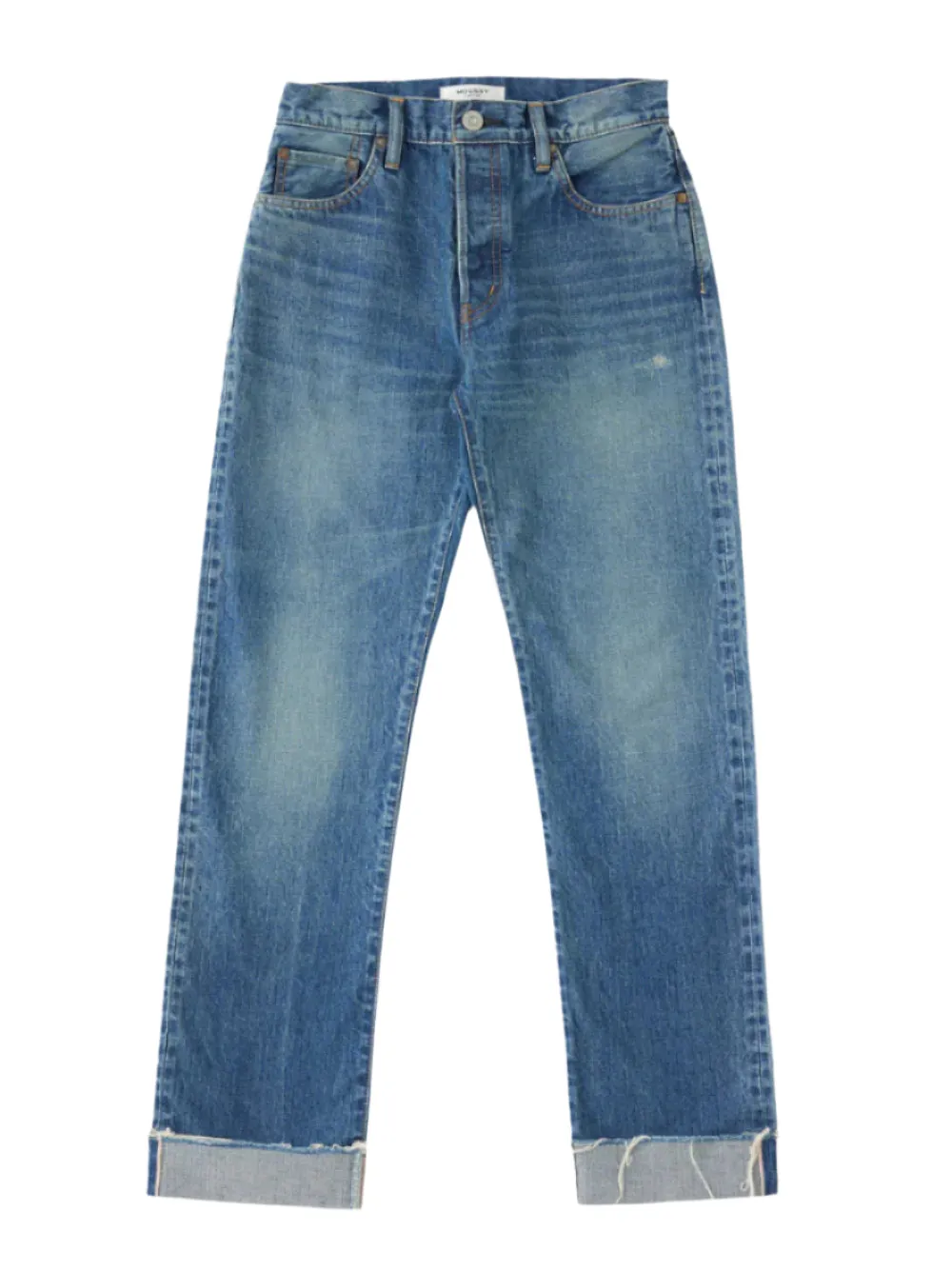 Moussy Vintage Hopewell Selvedge Straight Jeans in Dark Blue