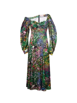 Multicolour Printed Maxi Dress