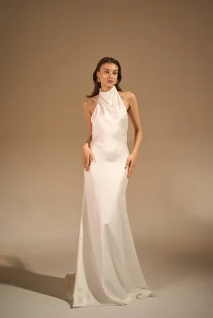 Muse slinky low back bridal gown