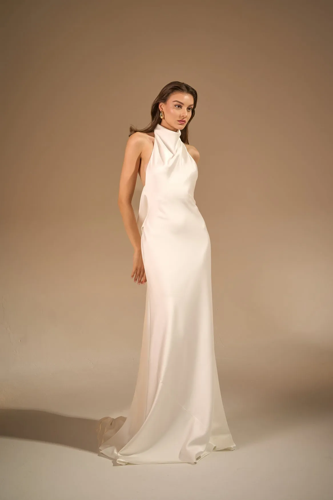 Muse slinky low back bridal gown