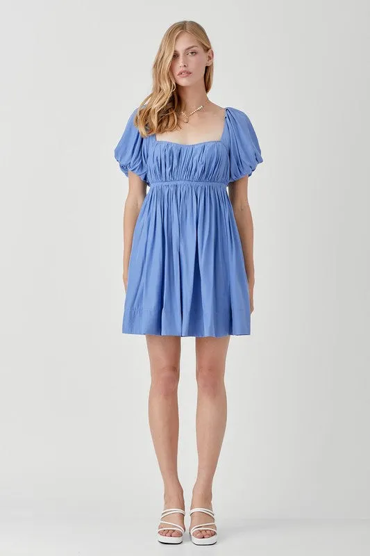 Mustard Seed Junior Pleated Front Criss Cross Back Strap Dress