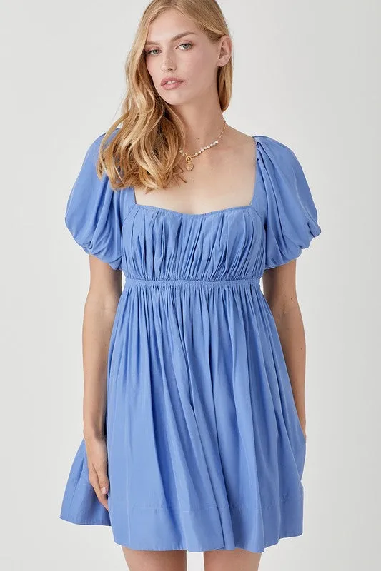 Mustard Seed Junior Pleated Front Criss Cross Back Strap Dress