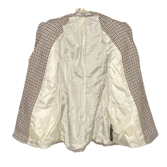 NASTY GAL COLLECTION | Women’s Fitted Waist Houndstooth Blazer Jacket Size 6