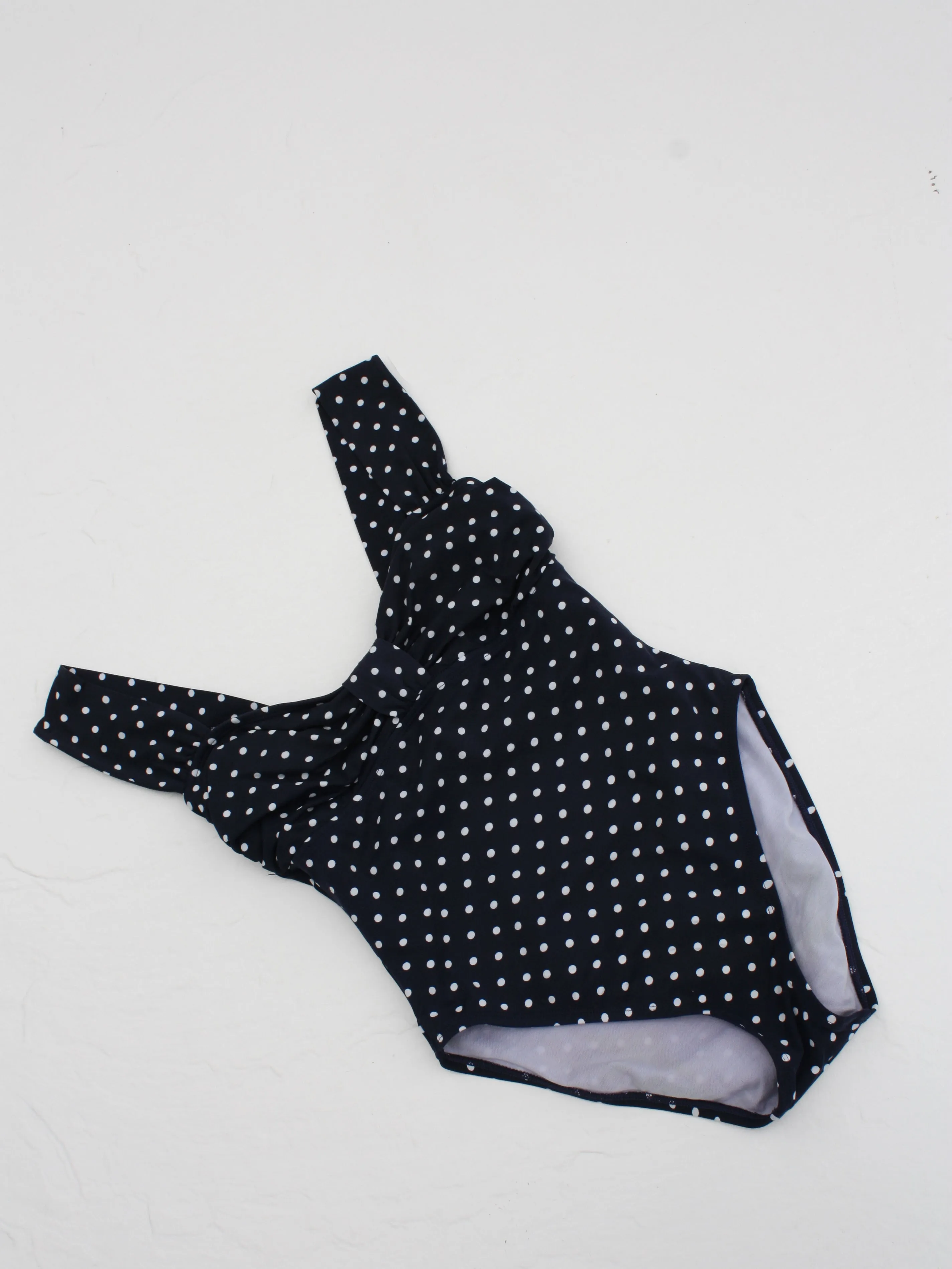 Navy Polka Dot Swimsuit