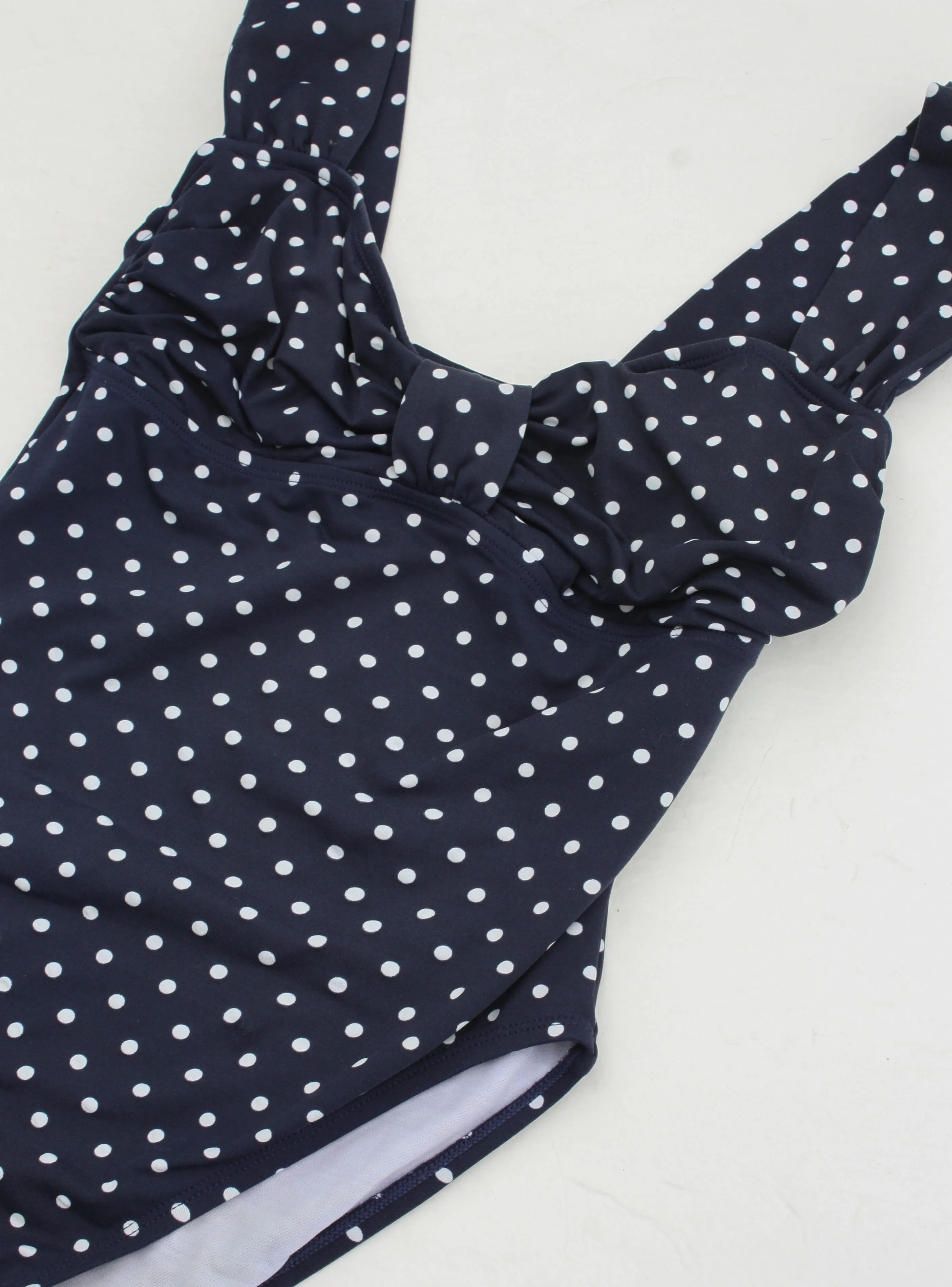 Navy Polka Dot Swimsuit
