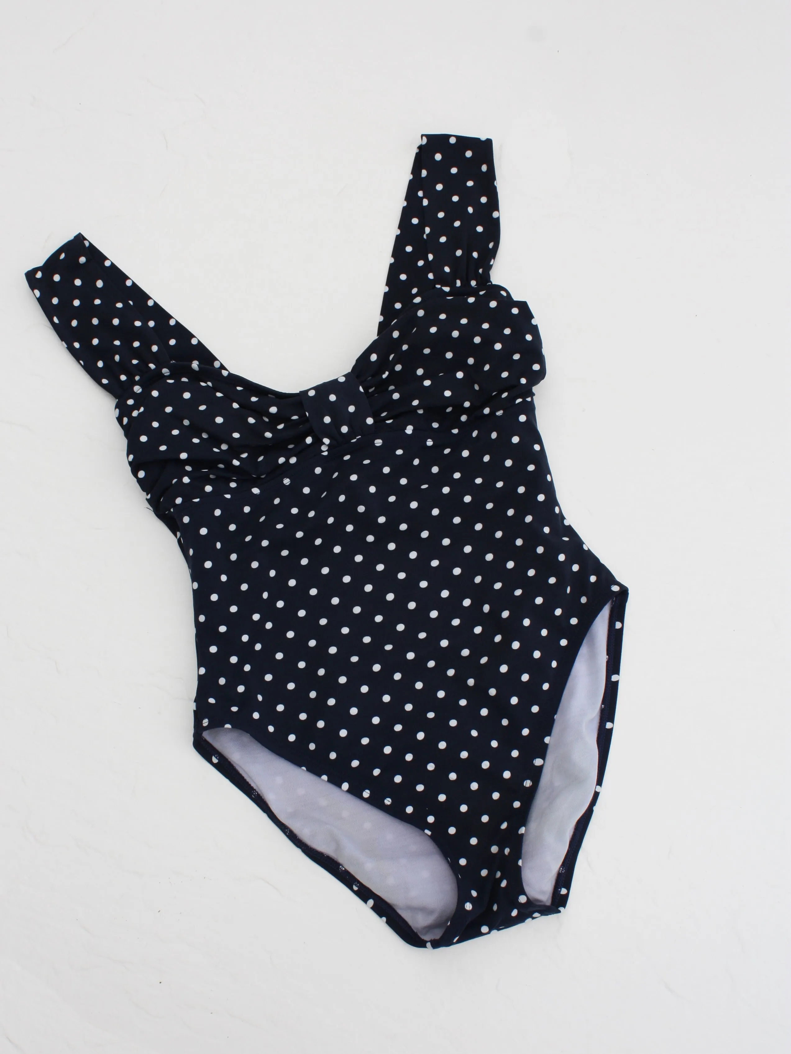 Navy Polka Dot Swimsuit