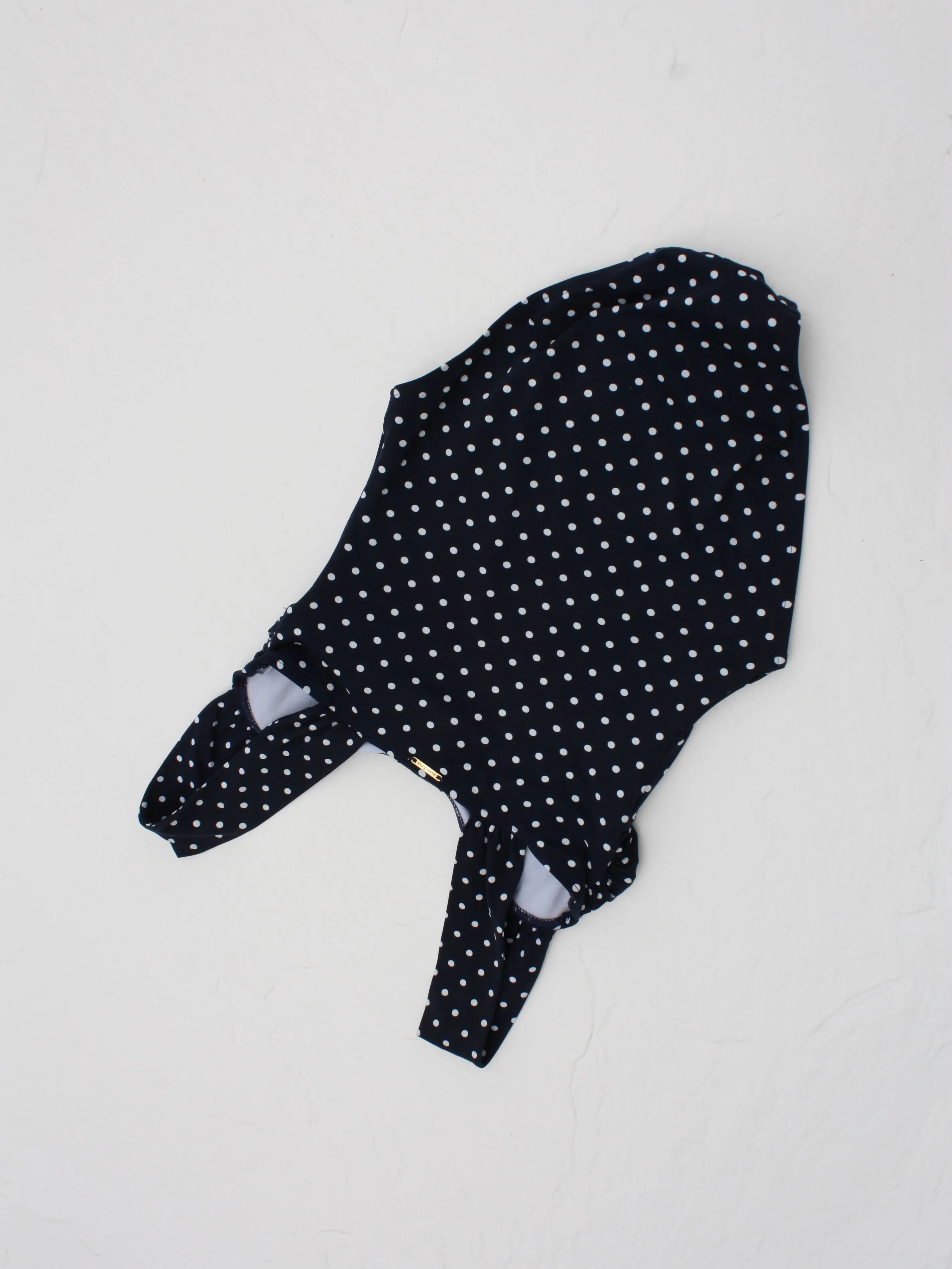 Navy Polka Dot Swimsuit