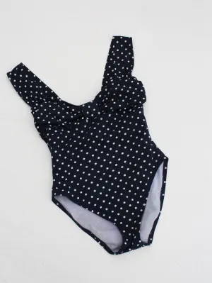 Navy Polka Dot Swimsuit
