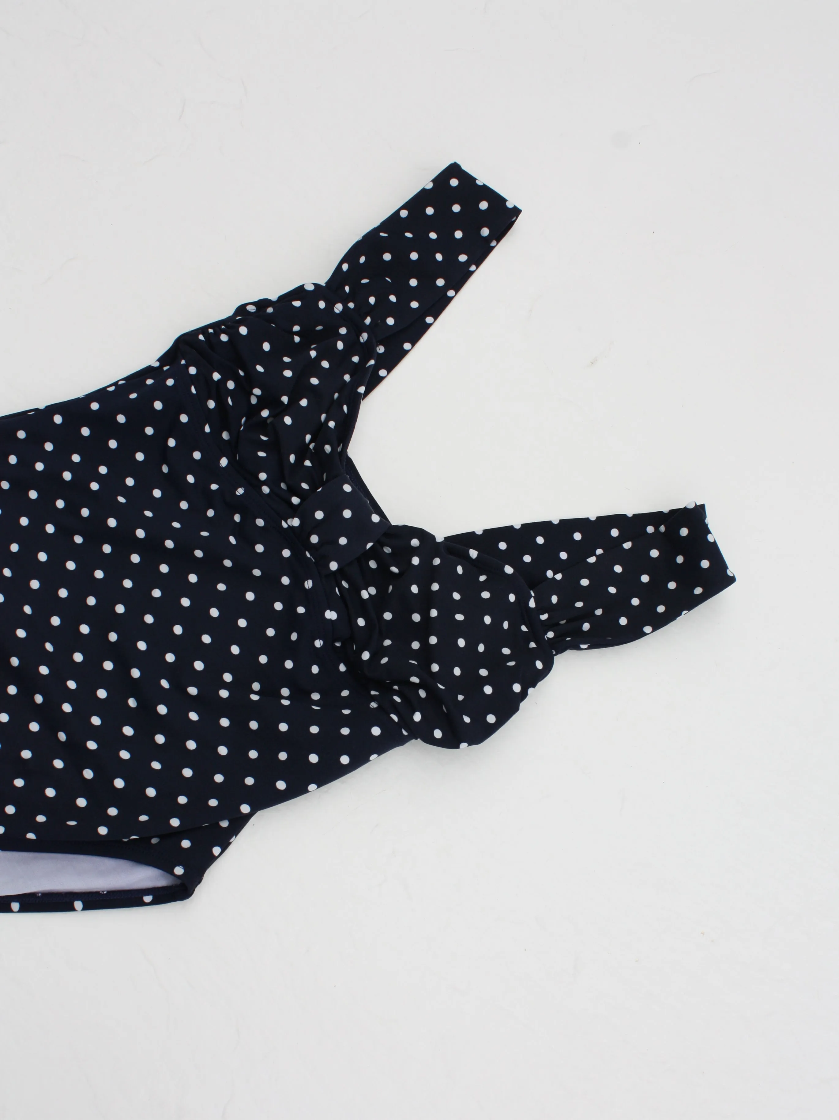 Navy Polka Dot Swimsuit