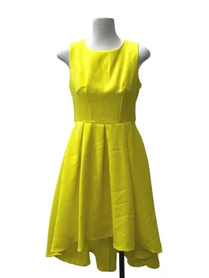 Neon Yellow Pleated Dress