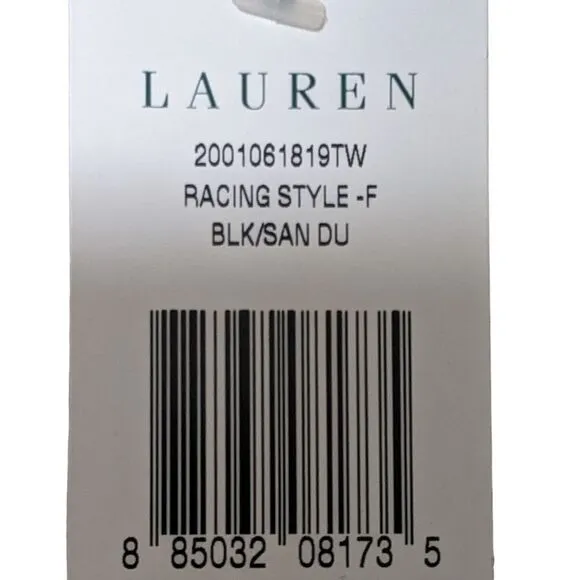 NEW Lauren Ralph Lauren racing style black sand striped Y2K career blazer size 8