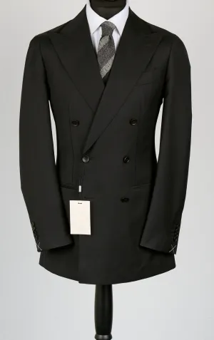 New Suitsupply Havana Black Herringbone Pure Wool Super 130s Suit - Size 38R (Final Sale)