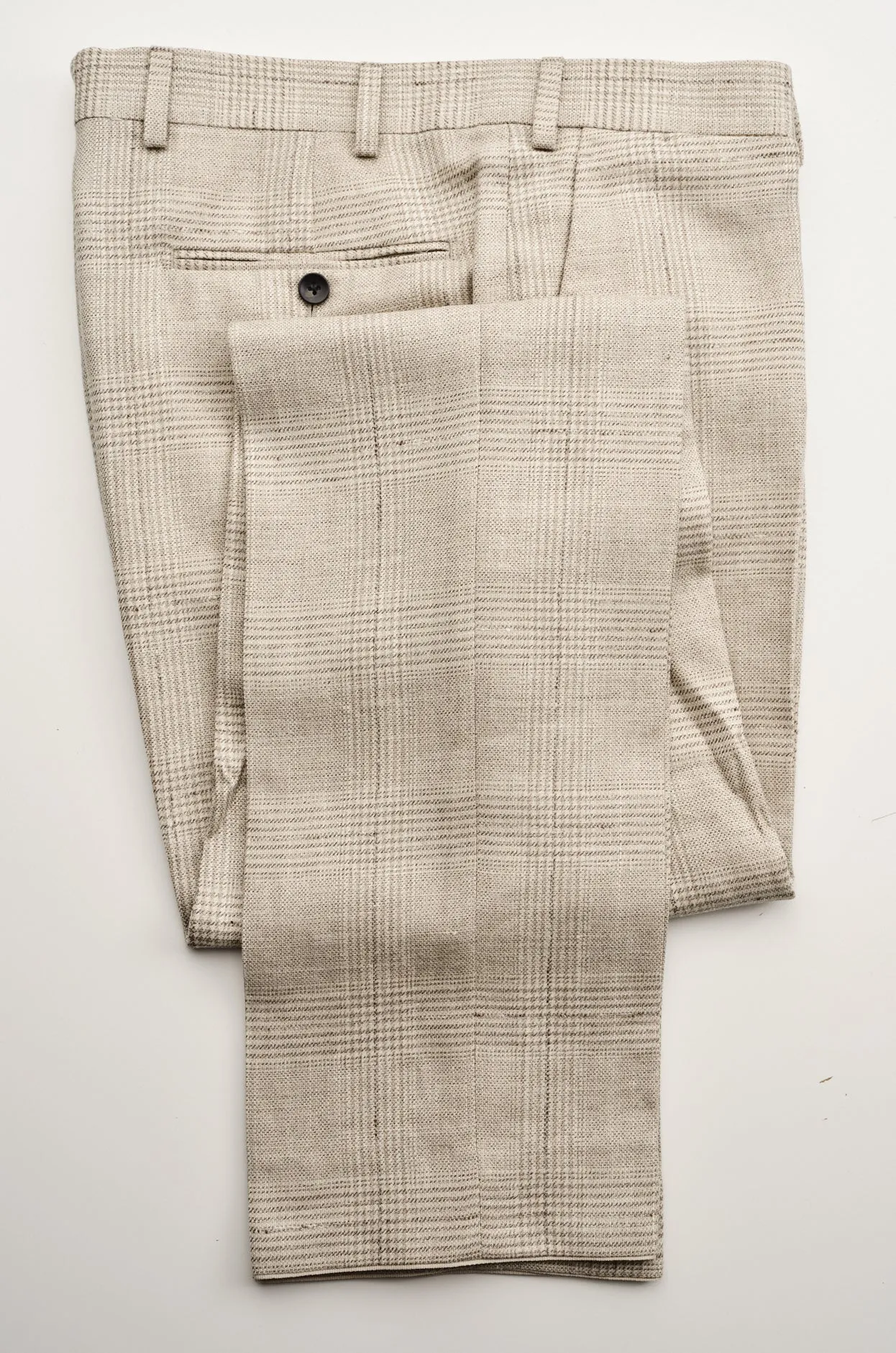 New Suitsupply Havana Light Brown Check Wool, Silk and Linen Suit - Many Sizes Available