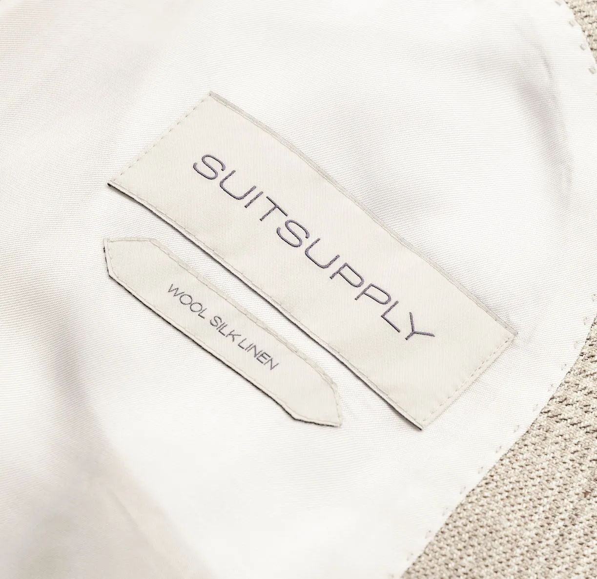 New Suitsupply Havana Light Brown Check Wool, Silk and Linen Suit - Many Sizes Available