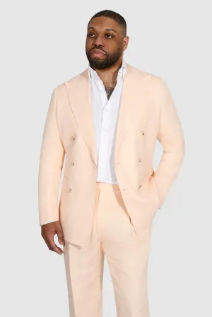 New Suitsupply Havana Salmon Linen and Silk DB Suit - Many Sizes Available