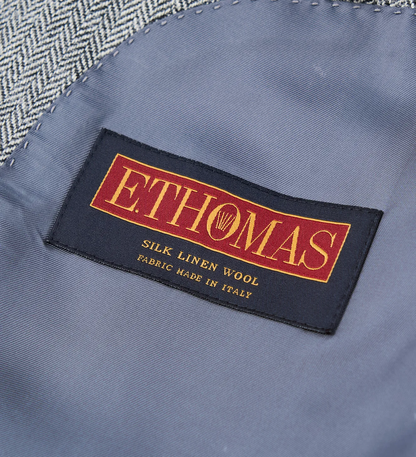 New Suitsupply Lazio Gray Herringbone Wool, Silk, Linen Suit - Size 38S and 40S