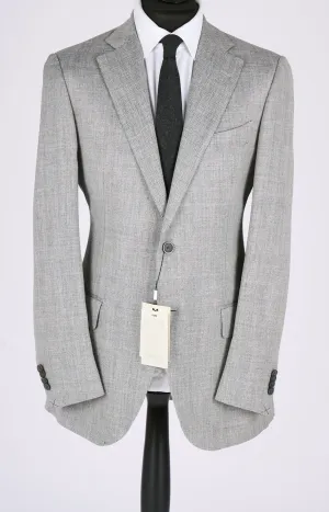 New Suitsupply Lazio Gray Herringbone Wool, Silk, Linen Suit - Size 38S and 40S