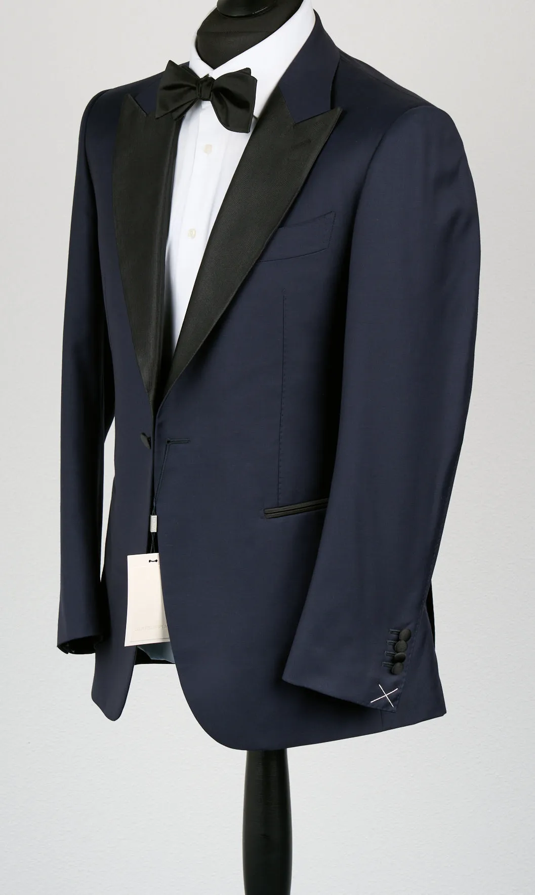 New Suitsupply Lazio Mid Blue Pure Wool Super 130s 3 Piece Tuxedo - Size 36R
