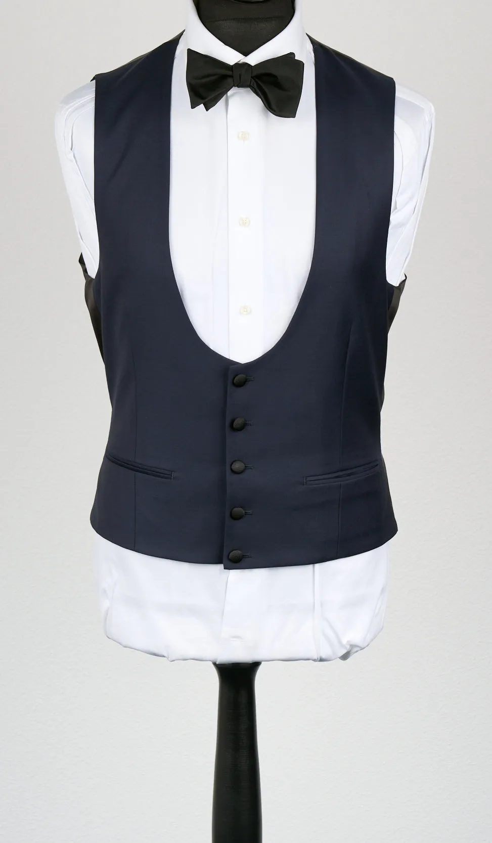New Suitsupply Lazio Mid Blue Pure Wool Super 130s 3 Piece Tuxedo - Size 36R