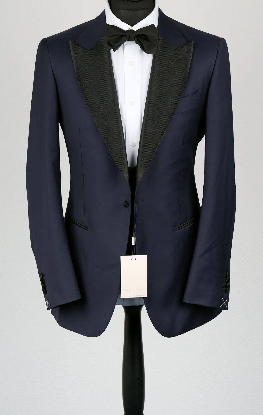 New Suitsupply Lazio Mid Blue Pure Wool Super 130s 3 Piece Tuxedo - Size 36R
