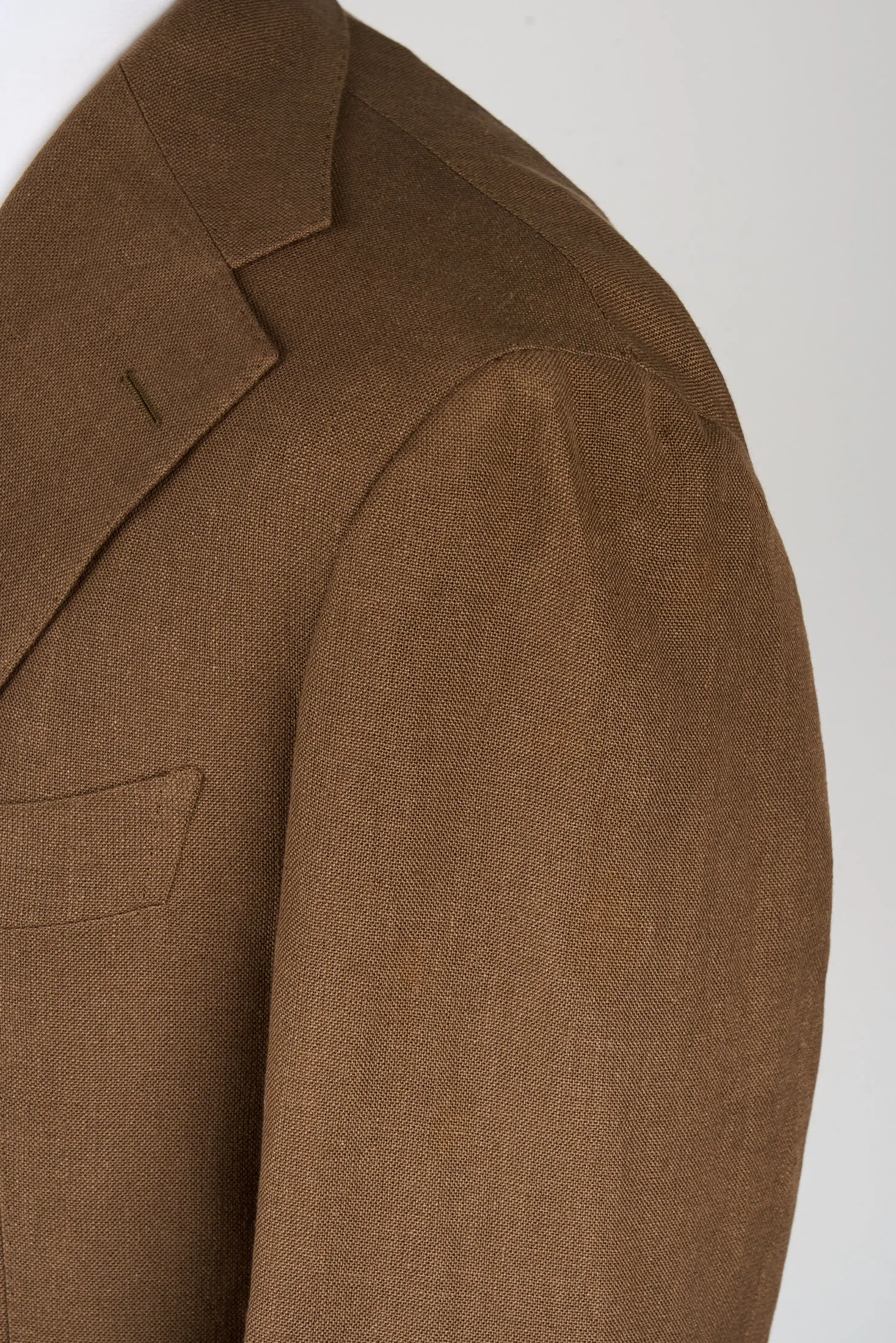 New Suitsupply Roma Tobacco Brown Pure Linen Casual Fit Wide Leg Suit - Size 42R