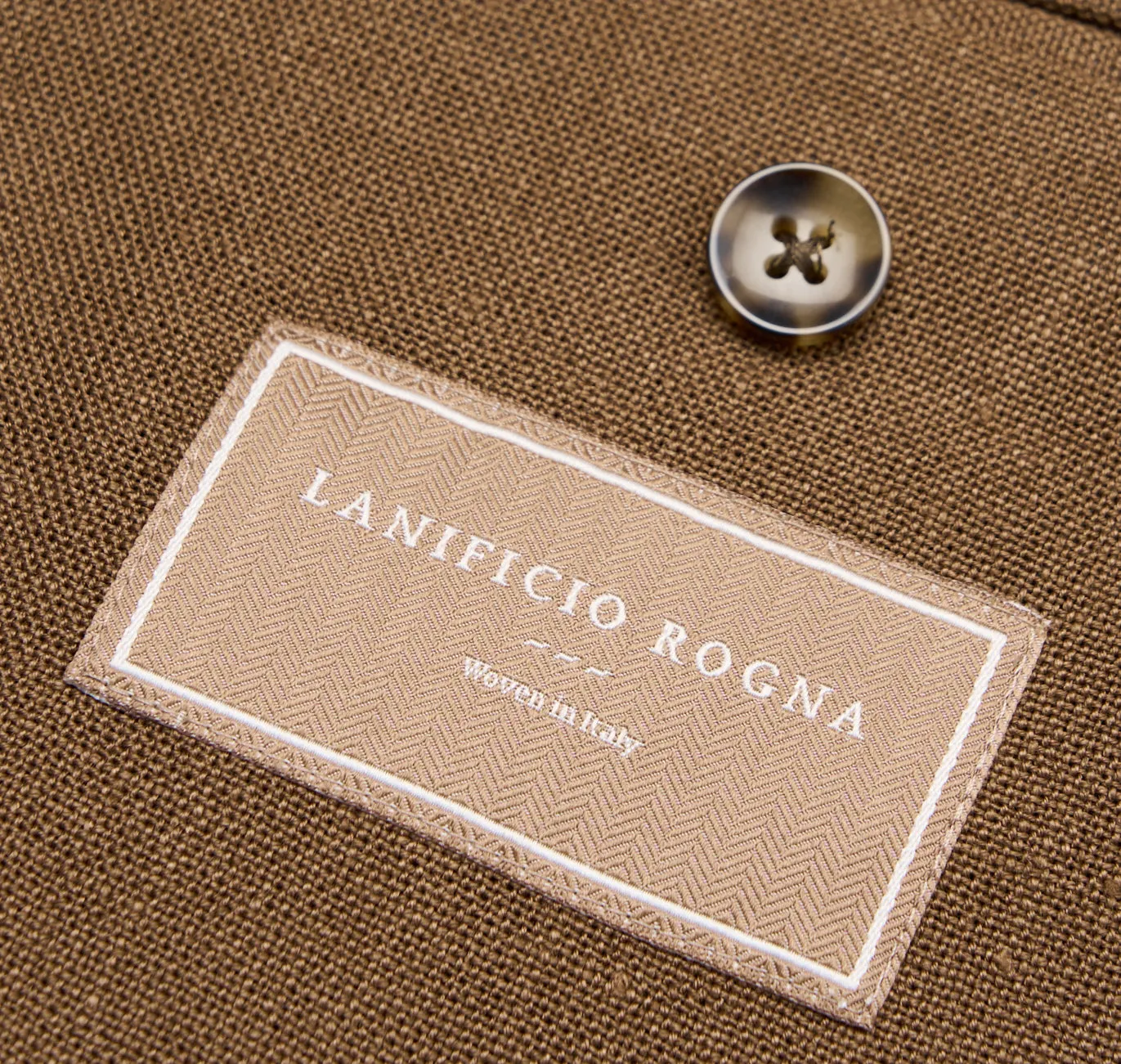 New Suitsupply Roma Tobacco Brown Pure Linen Casual Fit Wide Leg Suit - Size 42R