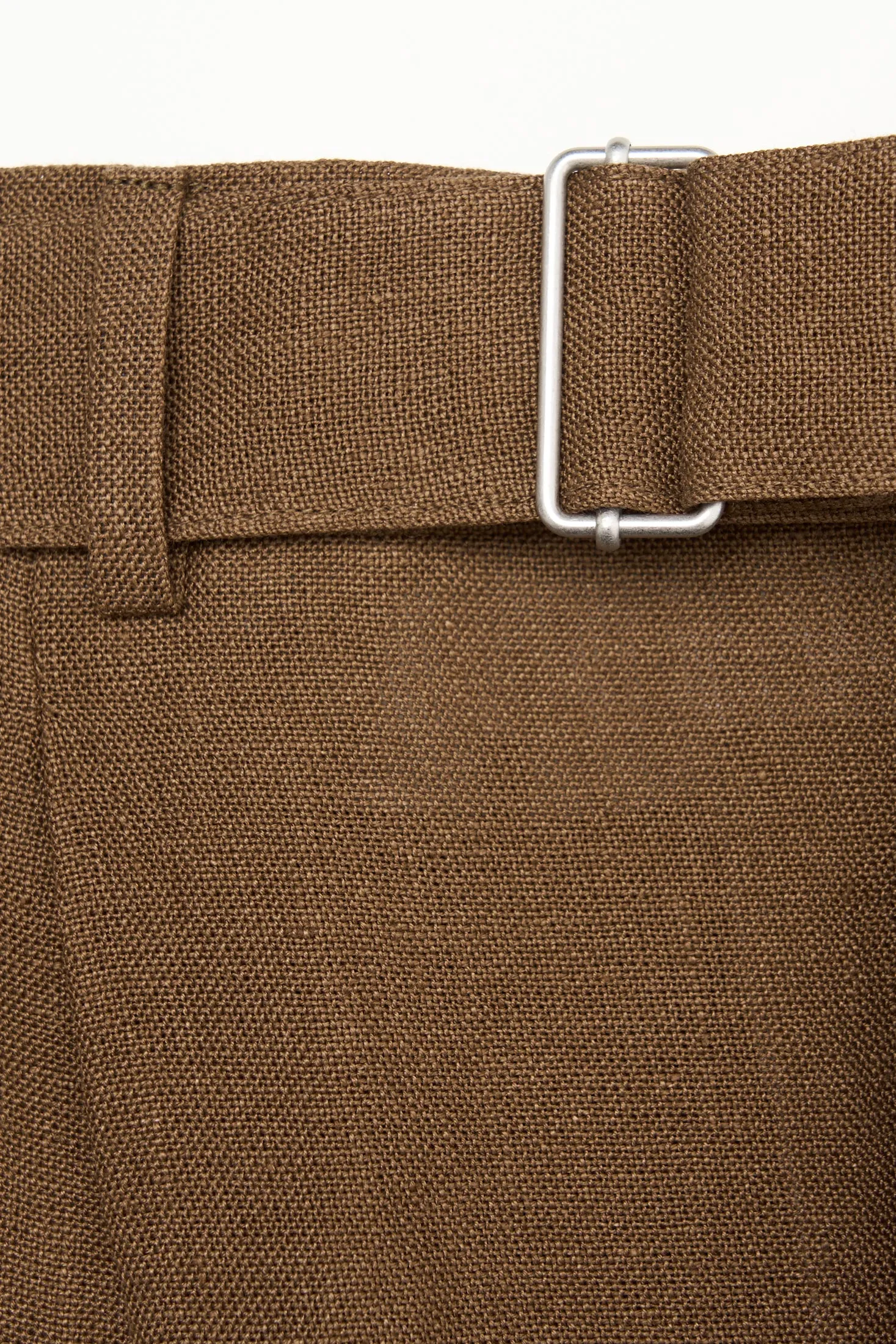 New Suitsupply Roma Tobacco Brown Pure Linen Casual Fit Wide Leg Suit - Size 42R