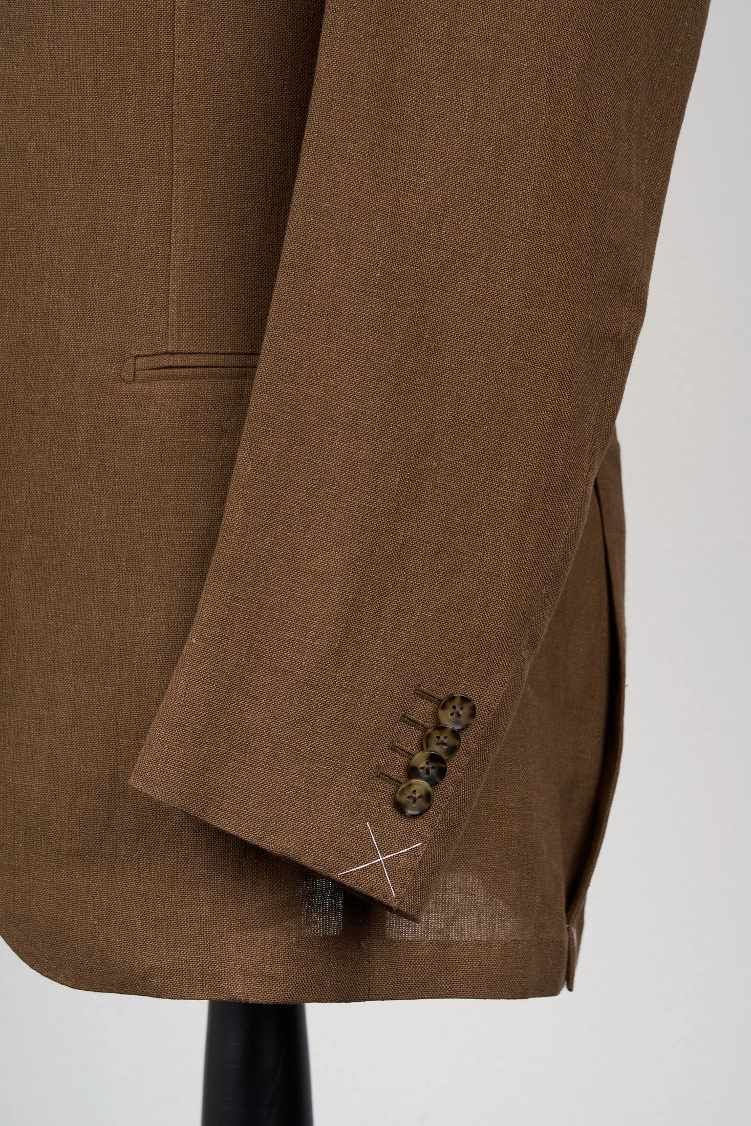 New Suitsupply Roma Tobacco Brown Pure Linen Casual Fit Wide Leg Suit - Size 42R