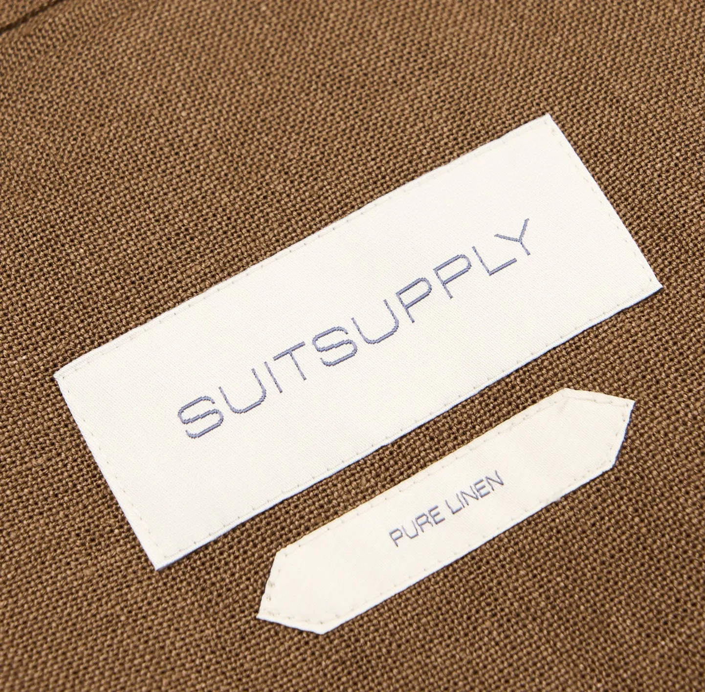 New Suitsupply Roma Tobacco Brown Pure Linen Casual Fit Wide Leg Suit - Size 42R