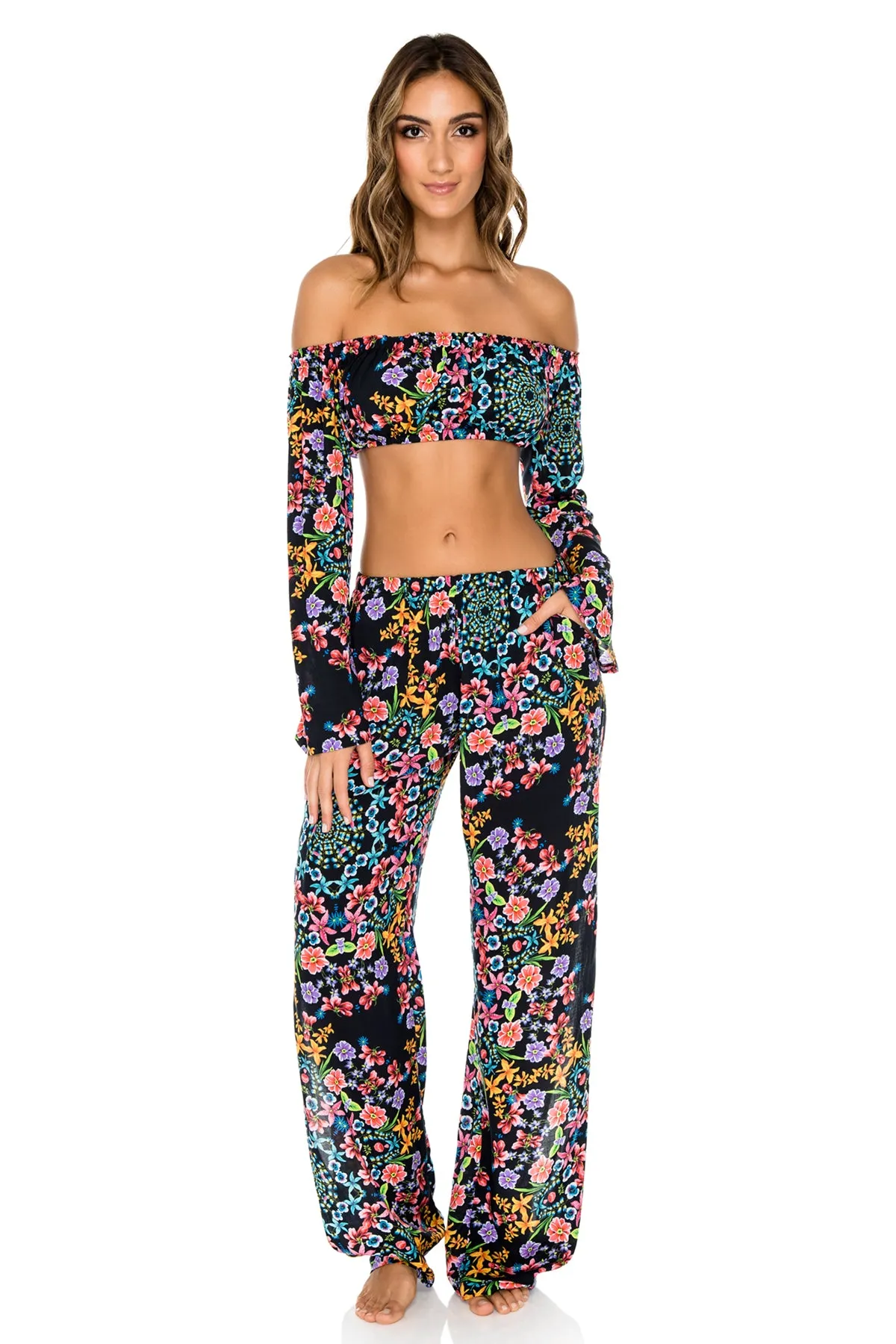 NOCHES DE SEVILLA - Split Side Wide Leg Pant