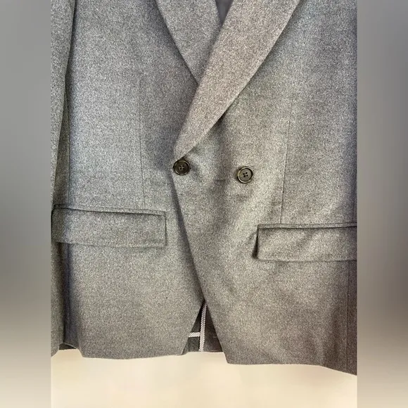 NWOT J. Crew Devon wool blend blazer in drapey flannel Size 14 Heather G…