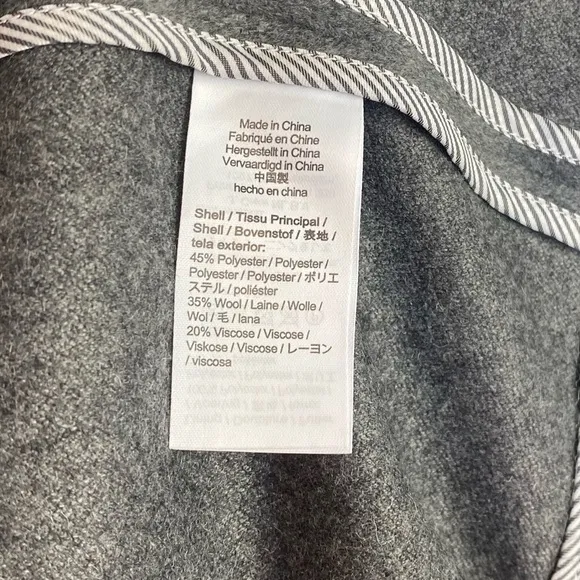 NWOT J. Crew Devon wool blend blazer in drapey flannel Size 14 Heather G…