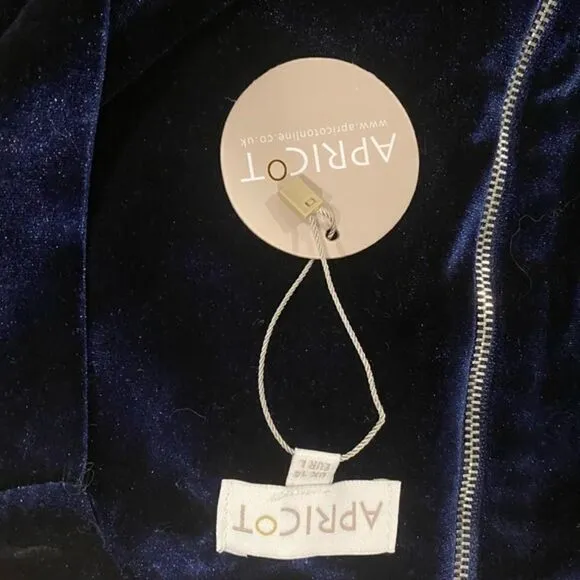❤️NWT APRICOT Navy Blue Velvet Cocktail Dress