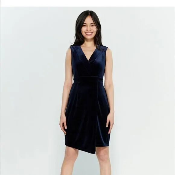 ❤️NWT APRICOT Navy Blue Velvet Cocktail Dress