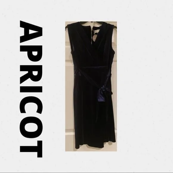❤️NWT APRICOT Navy Blue Velvet Cocktail Dress