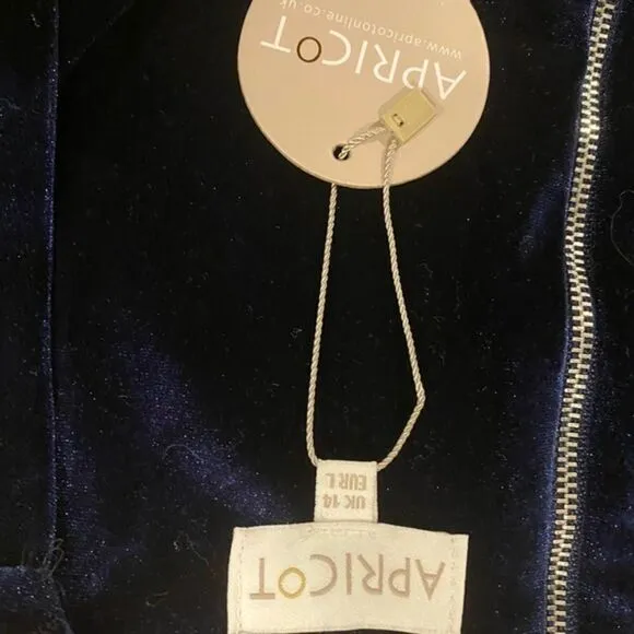 ❤️NWT APRICOT Navy Blue Velvet Cocktail Dress