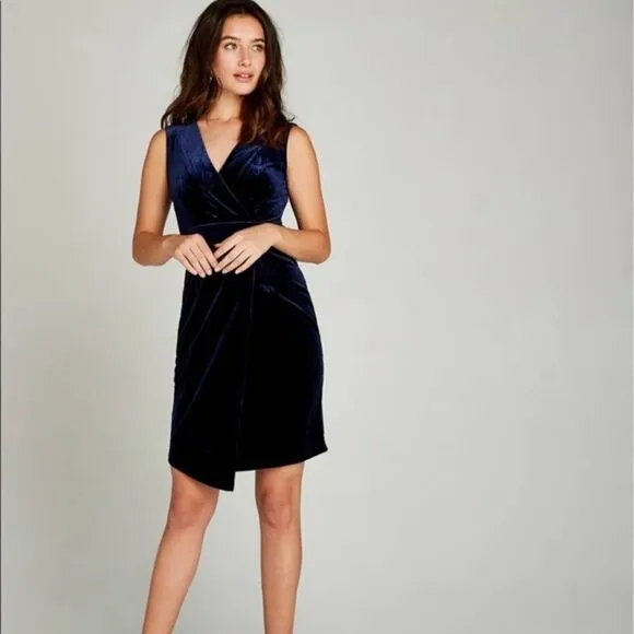 ❤️NWT APRICOT Navy Blue Velvet Cocktail Dress