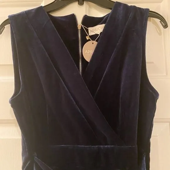 ❤️NWT APRICOT Navy Blue Velvet Cocktail Dress