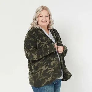 NWT Cuddl Duds Women's Fleecewear Button Front Blazer Cardigan. A369667-Reg M