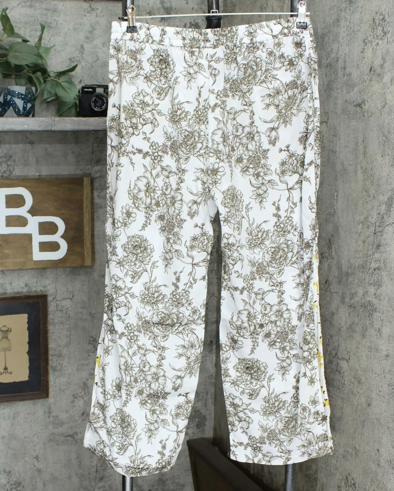 NWT Susan Graver Petite Woven Twin-Print Wide Leg Pants. A377206 PM