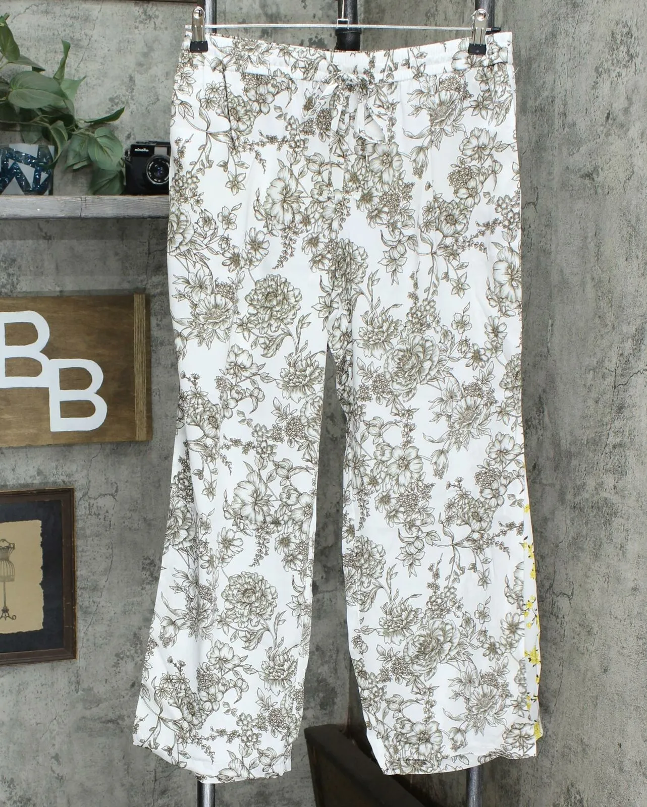 NWT Susan Graver Petite Woven Twin-Print Wide Leg Pants. A377206 PM