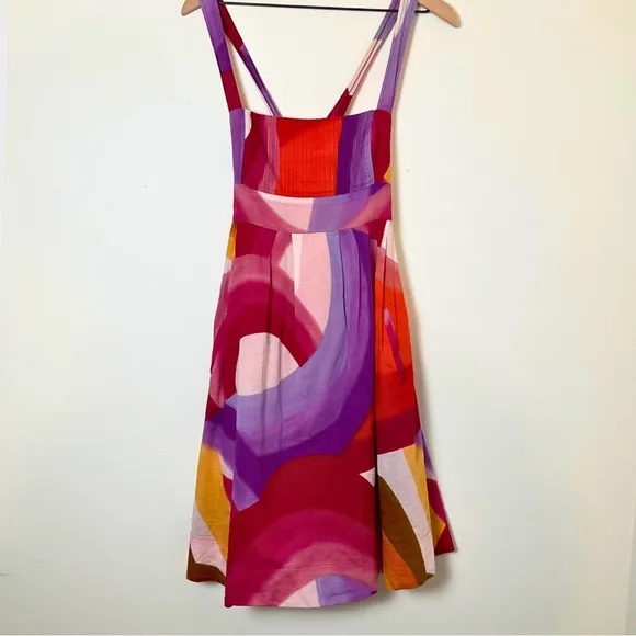 Odille | Anthropologie | Yuma Cotton Sundress | Abstract Print | Midi | Size 2